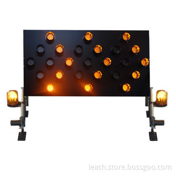 LED Arrow Board with Solar-powered Battery and Auto Dimming Photocell